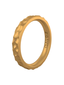 Women's Metallic Forged Stackable Silicone Ring