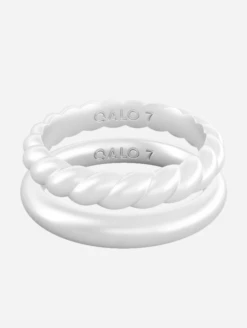 Women's Pearl Double Stack -Silicone Jewelry & Accessories Womens.PearlDouble.Stack .Metallic.Front