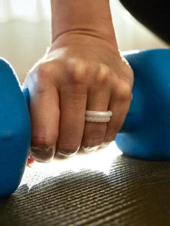 Women's Pearl Double Stack -Silicone Jewelry & Accessories Womens.PearlDouble.Stack .Metallic.Lifestyle.1