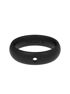 Women's Classic Ring For Charms -Silicone Jewelry & Accessories omen sBlackCharmSiliconeRing.Front